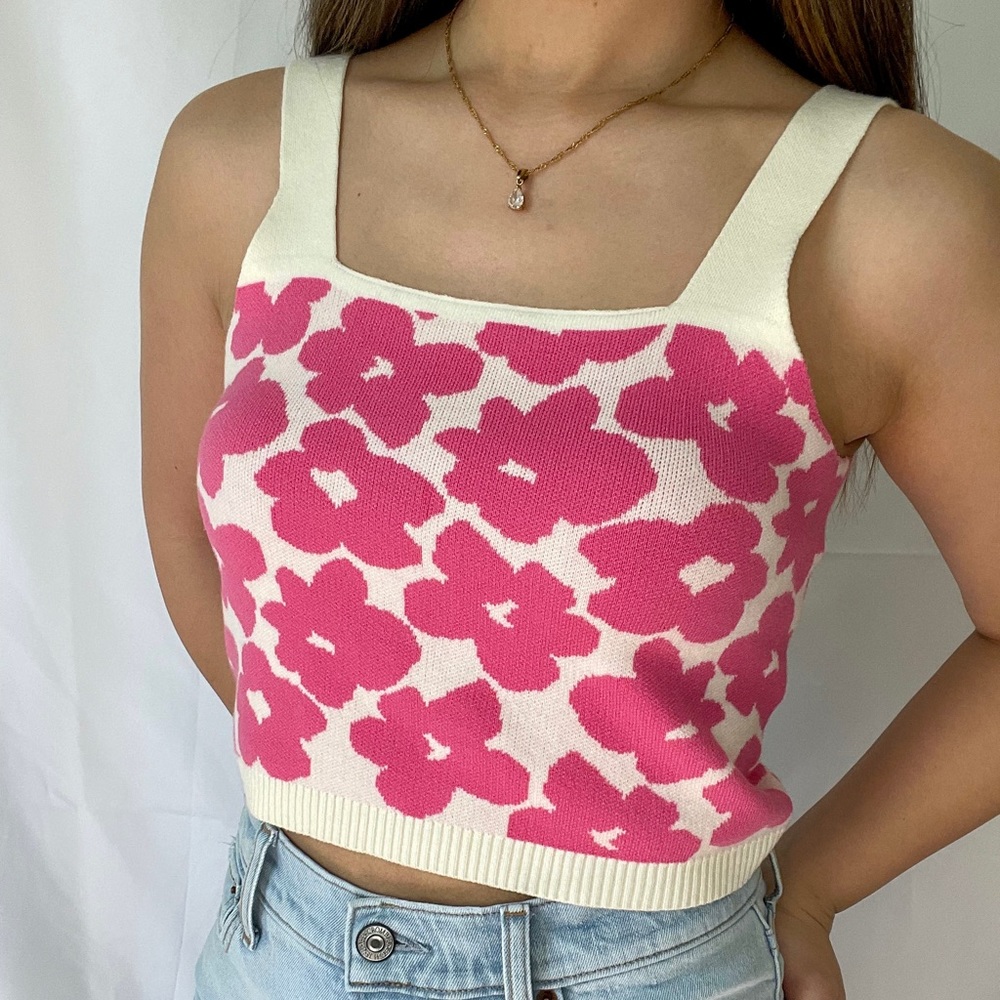 Floral knit top